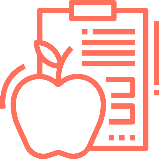 Manzana y carpeta